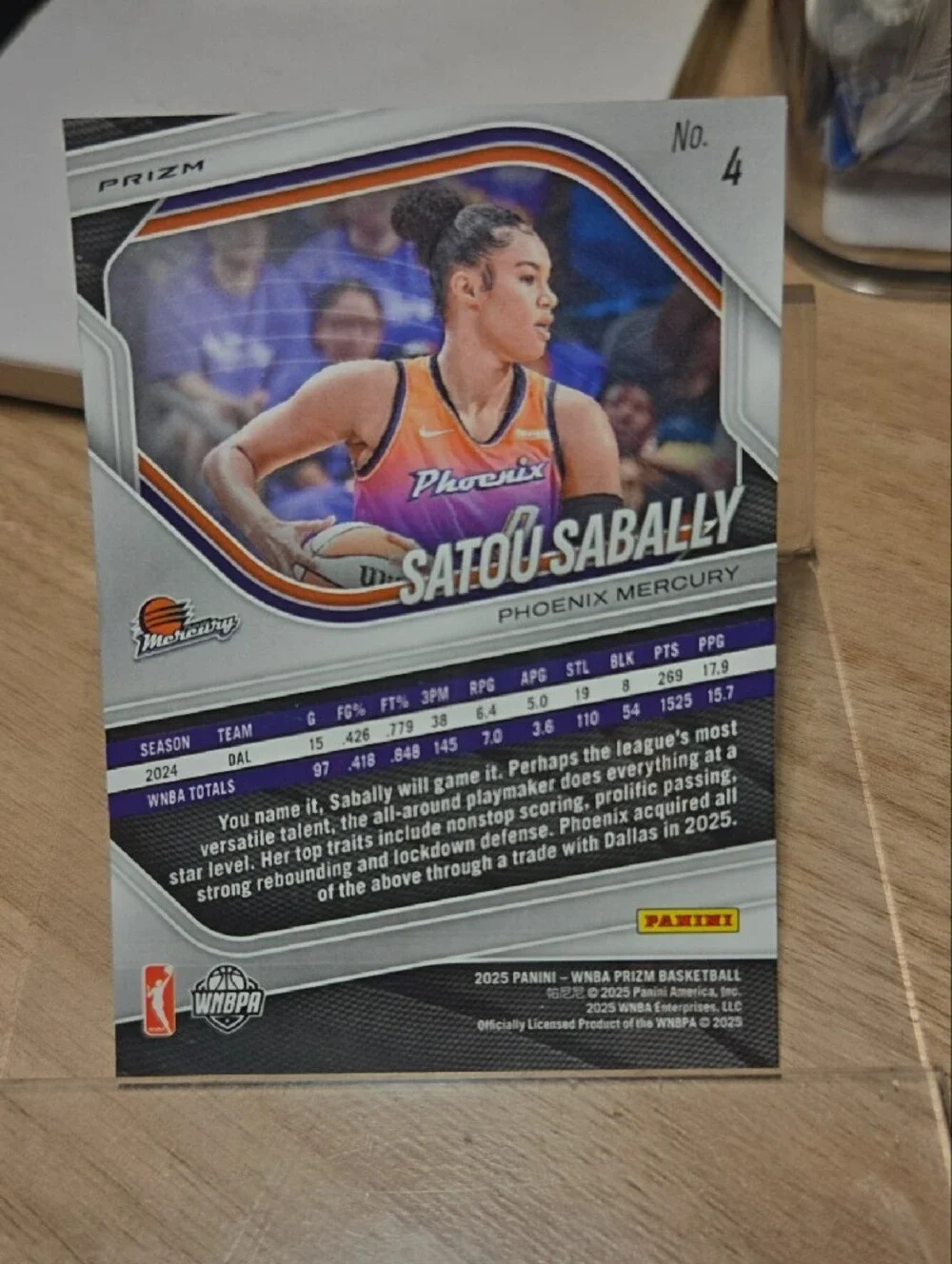 2025 Panini Prizm Satou Sabally Orange Ice Prizm